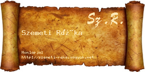 Szemeti Réka névjegykártya